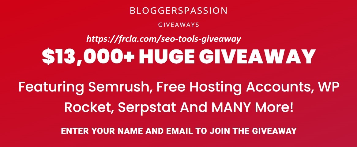 SEO Tools Giveaway BloggersPassion